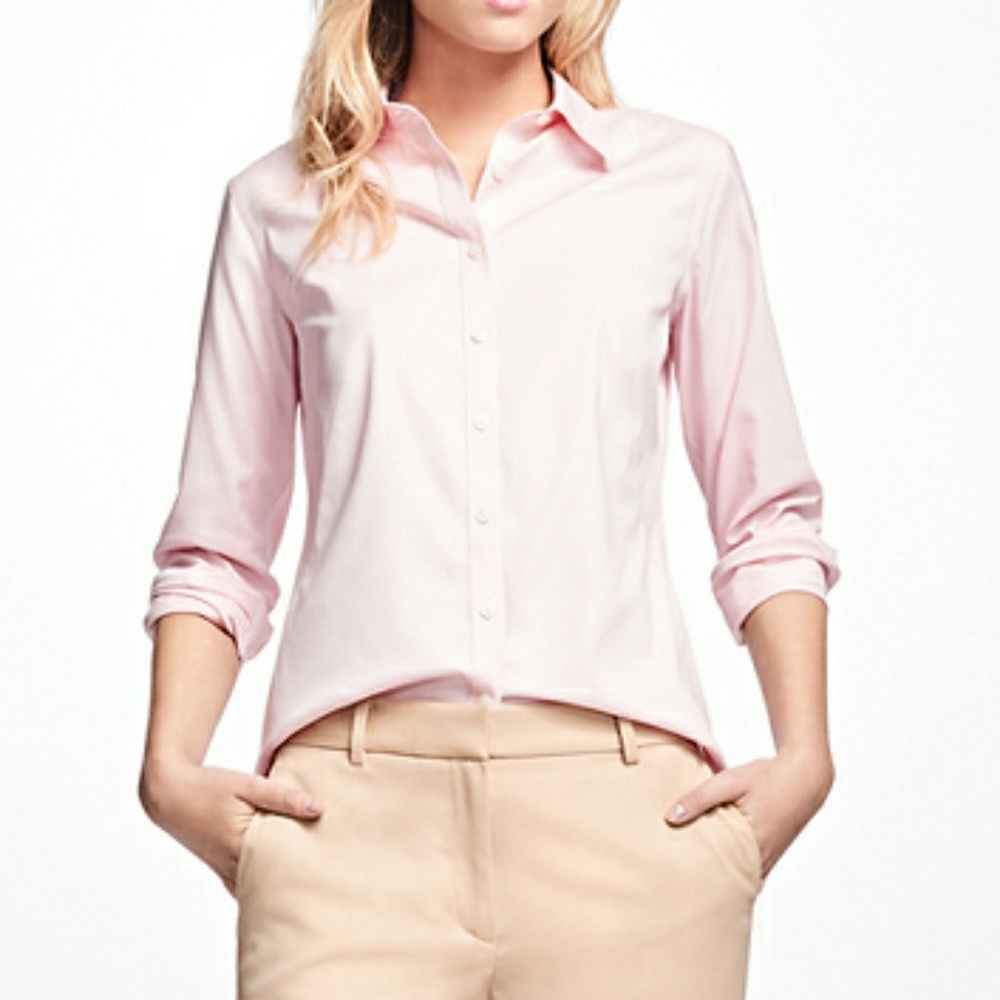 No iron fitted shirt Brooks Brothers women